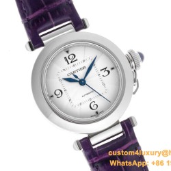 Cartier - Pasha Ladies 35mm SS/LE White/Num BVF 9039