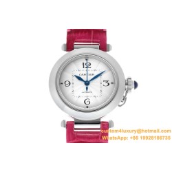 Cartier - Pasha Ladies 35mm SS/LE White/Num Red BVF 9039