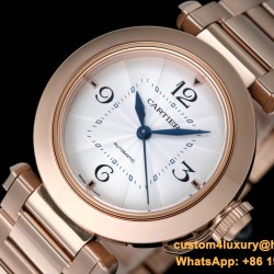Cartier - Pasha Ladies 35.5mm RG/RG White/Num/Dia BVF Automatic