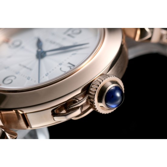 Cartier - Pasha Ladies 35.5mm RG/RG White/Num/Dia BVF Automatic