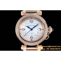 Cartier - Pasha Ladies 35mm RG/RG White/Num Diam BVF Automatic