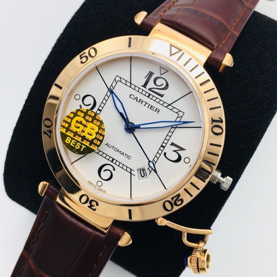 Cartier - Pasha Man 41mm RG/LE White/Num GBF 9015