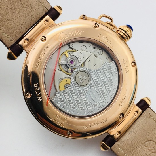 Cartier - Pasha Man 41mm RG/LE White/Num GBF 9015