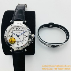 Cartier - Pasha Man 41mm SS/LE White/Num GBF 9015