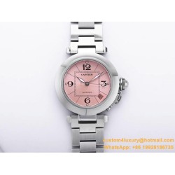 Cartier - Pasha Ladies 35mm SS/SS Pink/Num V9F A2892
