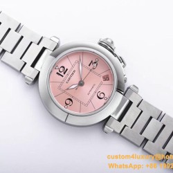 Cartier - Pasha Ladies 35mm SS/SS Pink/Num V9F A2892