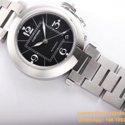 Cartier - Pasha Ladies 35mm SS/SS Black/Num V9F A2892