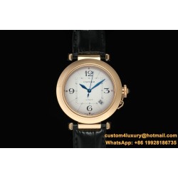 Cartier - Pasha Men(41mm)/Ladies(35mm) RG/LE White/Num KDY Original 9015 Movement