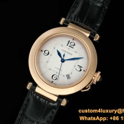 Cartier - Pasha Men(41mm)/Ladies(35mm) RG/LE White/Num KDY Original 9015 Movement
