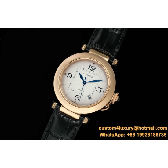 Cartier - Pasha Men(41mm)/Ladies(35mm) RG/LE White/Num KDY Original 9015 Movement