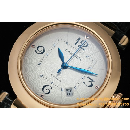 Cartier - Pasha Men(41mm)/Ladies(35mm) RG/LE White/Num KDY Original 9015 Movement