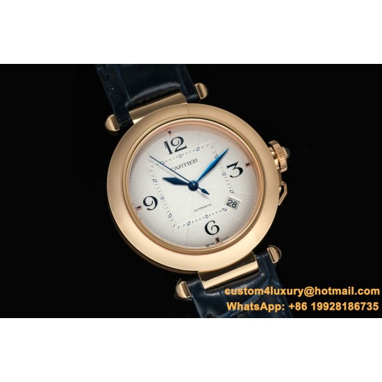 Cartier - Pasha Men(41mm)/Ladies(35mm) RG/LE White/Num KDY Original 9015 Movement