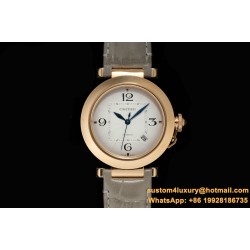 Cartier - Pasha Men(41mm)/Ladies(35mm) RG/LE White/Num KDY Original 9015 Movement