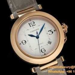 Cartier - Pasha Men(41mm)/Ladies(35mm) RG/LE White/Num KDY Original 9015 Movement