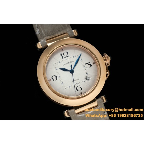 Cartier - Pasha Men(41mm)/Ladies(35mm) RG/LE White/Num KDY Original 9015 Movement