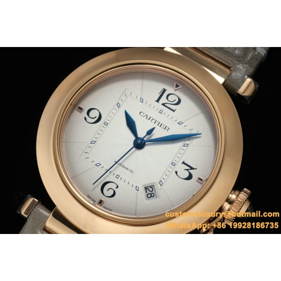 Cartier - Pasha Men(41mm)/Ladies(35mm) RG/LE White/Num KDY Original 9015 Movement