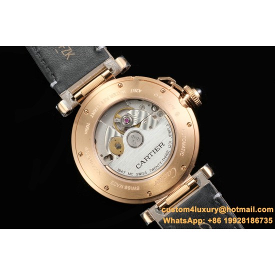 Cartier - Pasha Men(41mm)/Ladies(35mm) RG/LE White/Num KDY Original 9015 Movement