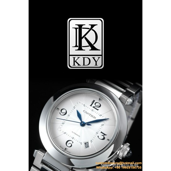 Cartier - Pasha Men 41mm SS/LE White/Num KDY Original 9015 Movement