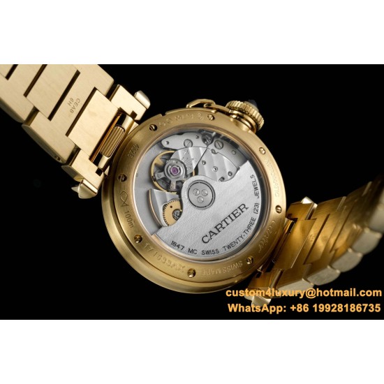 Cartier - Pasha Ladies 35mm Diam YG/YG White/Num KDY Original 9015 Movement