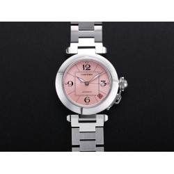 Cartier - Pasha Ladies W31074M7 35mm SS/SS Pink/Num TWCF A2892