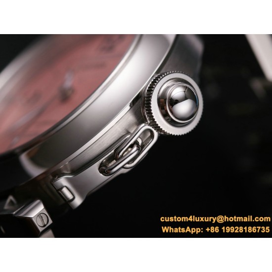 Cartier - Pasha Ladies W31074M7 35mm SS/SS Pink/Num TWCF A2892