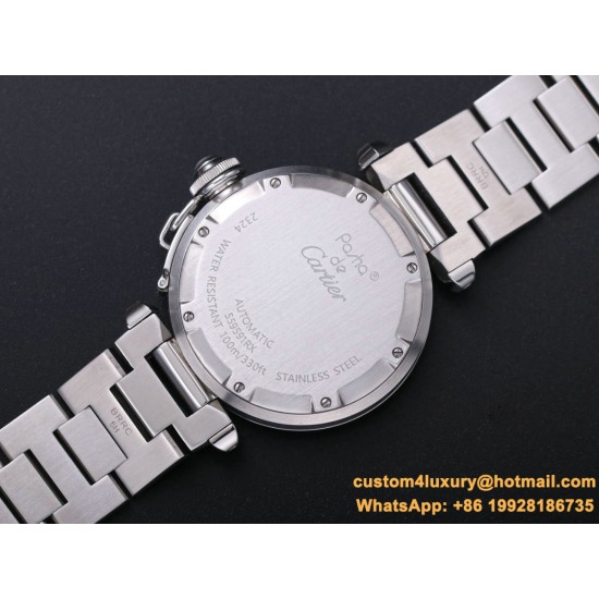 Cartier - Pasha Ladies W31074M7 35mm SS/SS Pink/Num TWCF A2892