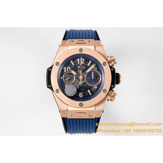 Big Bang Unico 42mm RG/RU Skeleton Blue Dial BBF HUB1280