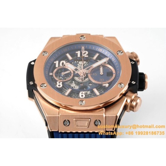 Big Bang Unico 42mm RG/RU Skeleton Blue Dial BBF HUB1280