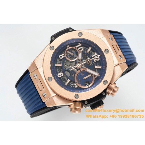 Big Bang Unico 42mm RG/RU Skeleton Blue Dial BBF HUB1280