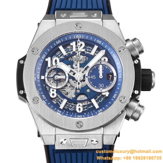 Big Bang Unico 42mm TI/RU Skeleton Blue Dial BBF HUB1280
