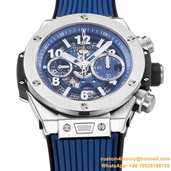 Big Bang Unico 42mm TI/RU Skeleton Blue Dial BBF HUB1280