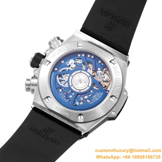 Big Bang Unico 42mm TI/RU Skeleton Blue Dial BBF HUB1280