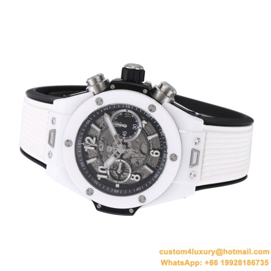 Big Bang Unico 42mm White Ceramic/RU Skeleton Dial BBF HUB1280