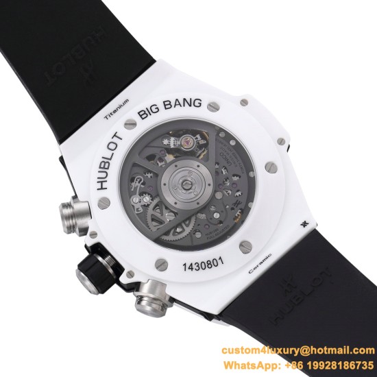 Big Bang Unico 42mm White Ceramic/RU Skeleton Dial BBF HUB1280