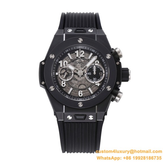 Big Bang Unico 42mm Black Ceramic/RU Skeleton Dial BBF HUB1280