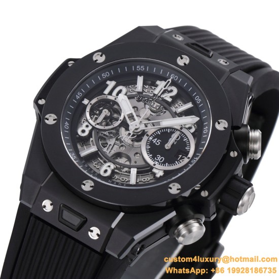 Big Bang Unico 42mm Black Ceramic/RU Skeleton Dial BBF HUB1280