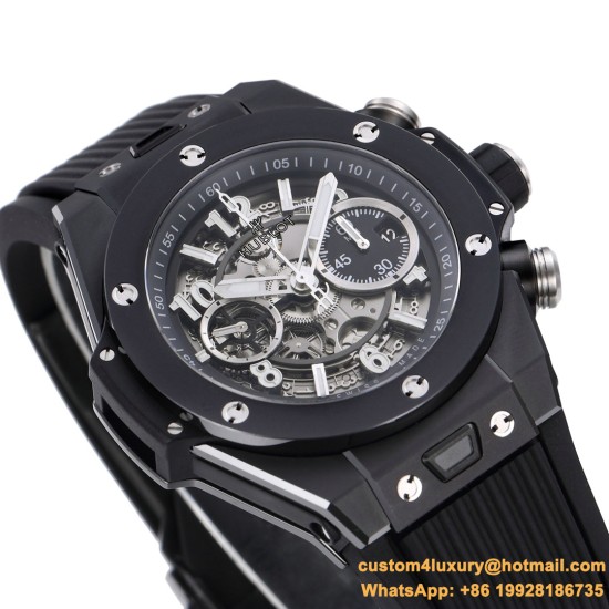 Big Bang Unico 42mm Black Ceramic/RU Skeleton Dial BBF HUB1280
