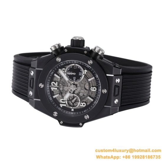 Big Bang Unico 42mm Black Ceramic/RU Skeleton Dial BBF HUB1280