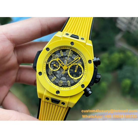 Big Bang Unico 42mm Yellow Magic Ceramic/RU Skeleton Dial BBF A1280