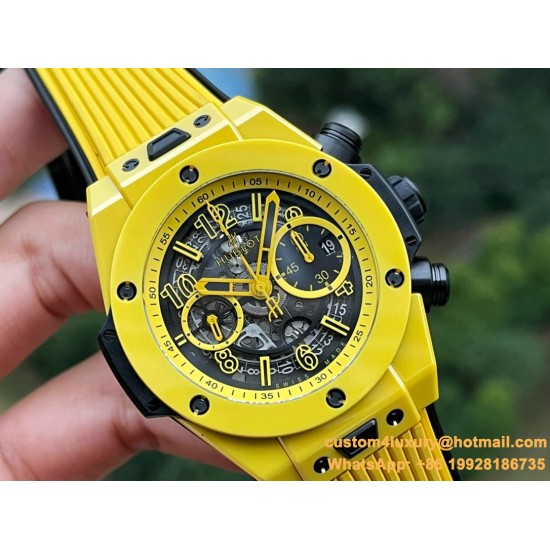 Big Bang Unico 42mm Yellow Magic Ceramic/RU Skeleton Dial BBF A1280