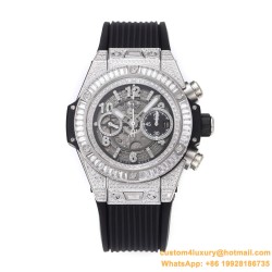 Big Bang Unico 44mm Gems Bezel Titanium/SS/Diams Rubber BBF A1280