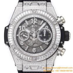 Big Bang Unico 44mm Gems Bezel Titanium/SS/Diams Rubber BBF A1280