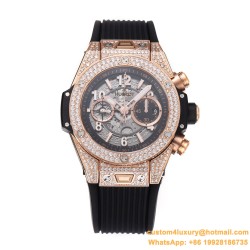 Big Bang Unico 44mm Diams Bezel Titanium/RG/Diams Rubber BBF A1280
