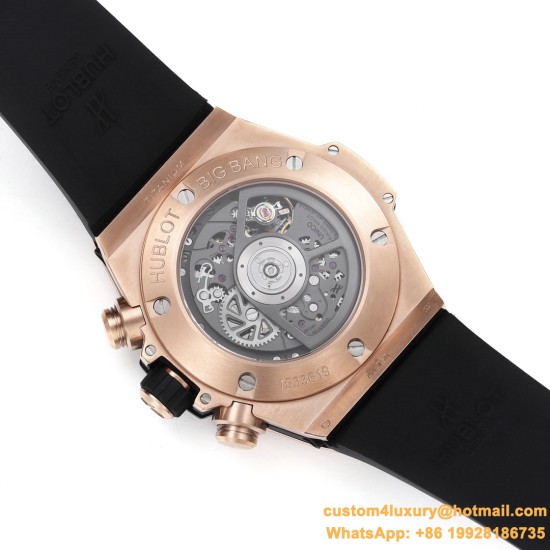 Big Bang Unico 44mm Diams Bezel Titanium/RG/Diams Rubber BBF A1280