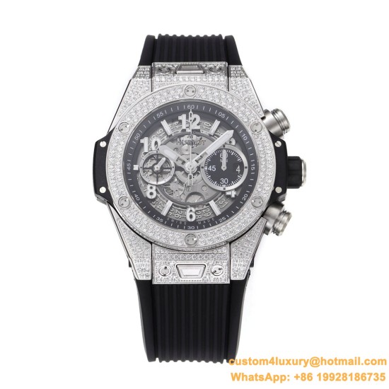 Big Bang Unico 44mm Diams Bezel Titanium/SS/Diams Rubber BBF A1280