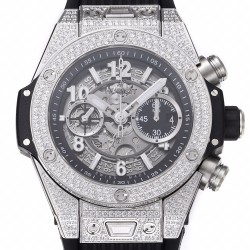 Big Bang Unico 44mm Diams Bezel Titanium/SS/Diams Rubber BBF A1280