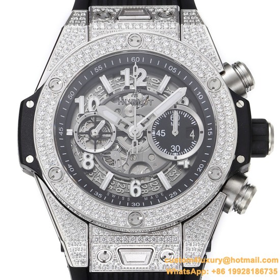 Big Bang Unico 44mm Diams Bezel Titanium/SS/Diams Rubber BBF A1280