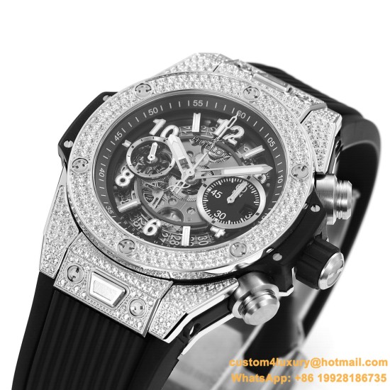 Big Bang Unico 44mm Diams Bezel Titanium/SS/Diams Rubber BBF A1280