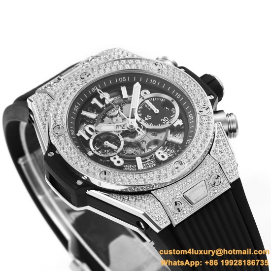 Big Bang Unico 44mm Diams Bezel Titanium/SS/Diams Rubber BBF A1280