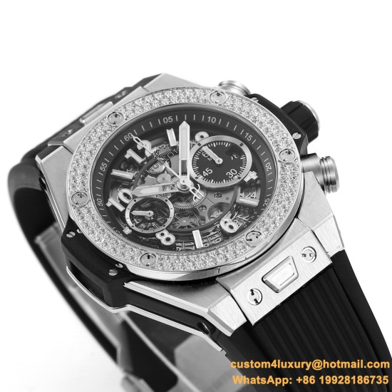 Big Bang Unico 44mm Diams Bezel Titanium/SS Rubber BBF A1280